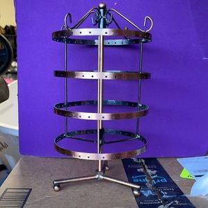 Copper metal earring holder 3 tier 2 pieces connect together